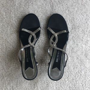 Bruno Magli rhinestone heels